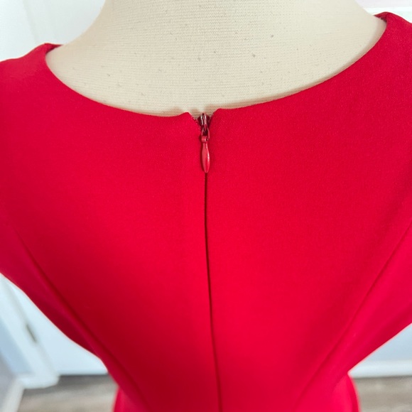 Julia Jordan Cap Sleeve Skater Red Dress With Pockets Size 6 - Picture 7 of 14